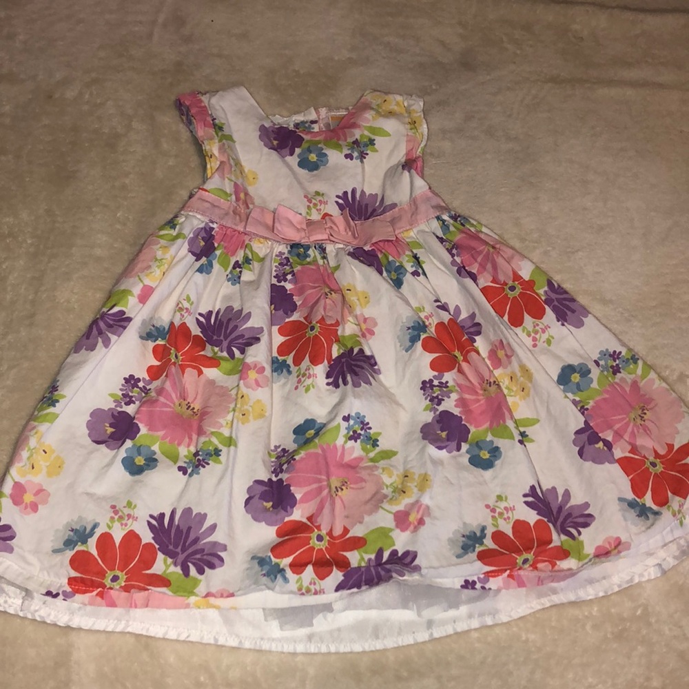 Gymboree flower dress with pink bow
